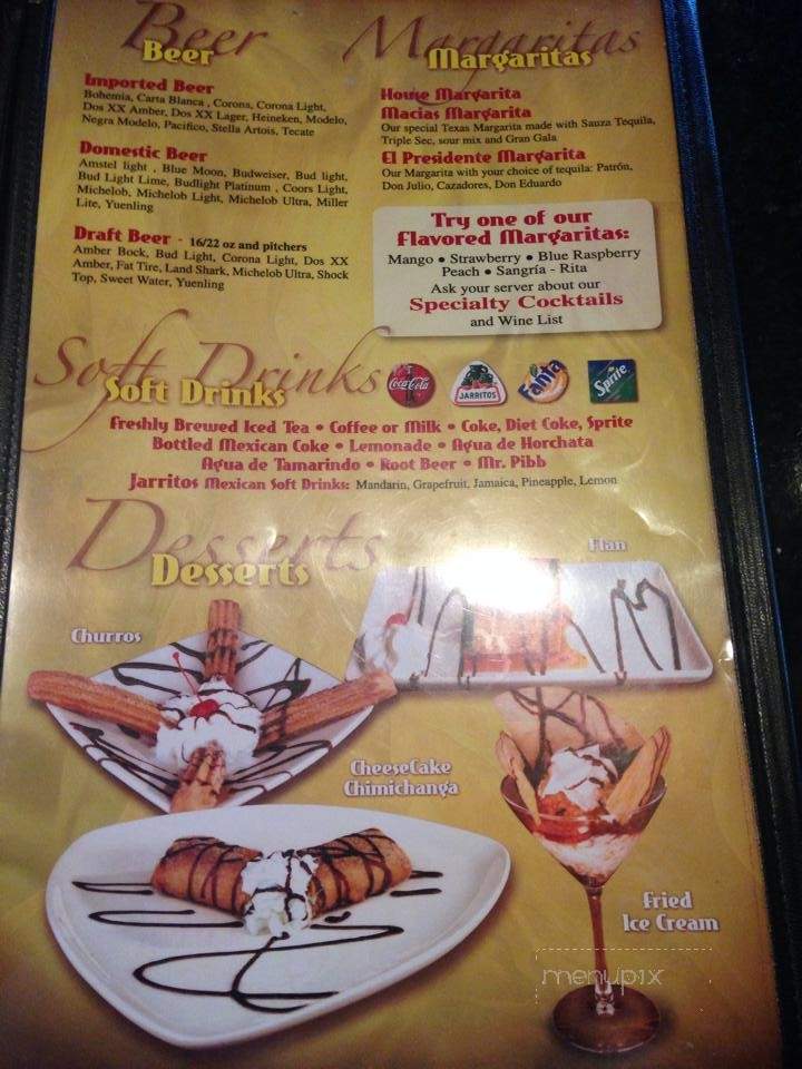 Fuego Mexican Grill - Tate, GA menu_pic