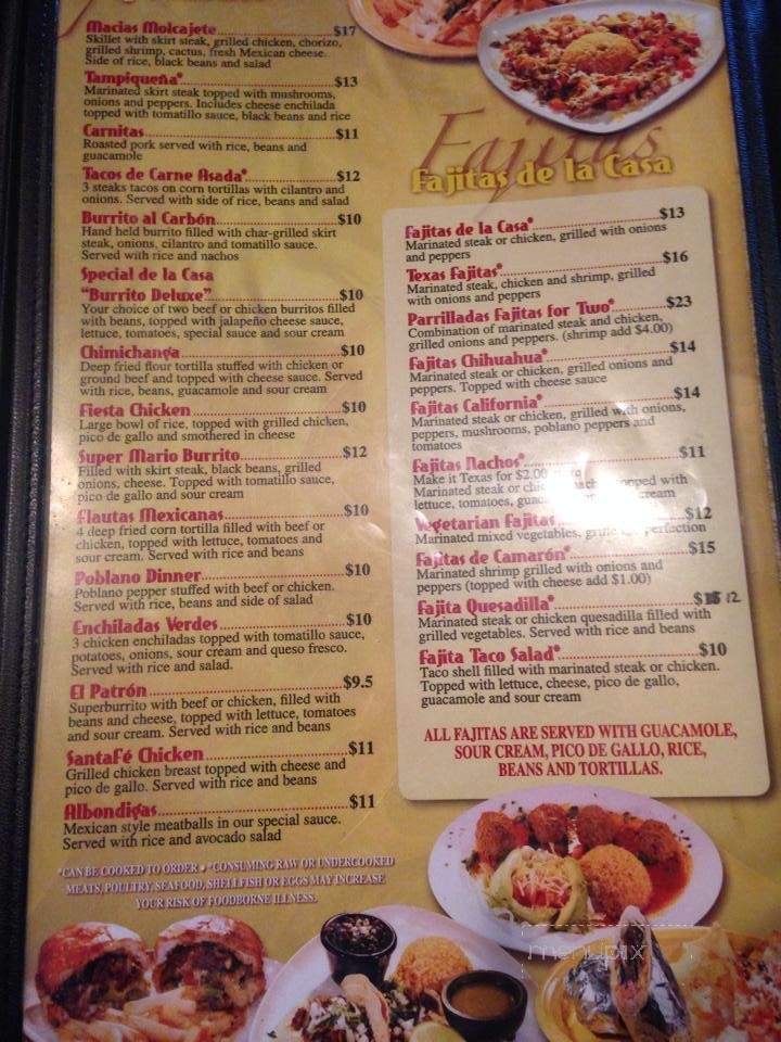Fuego Mexican Grill - Tate, GA menu_pic