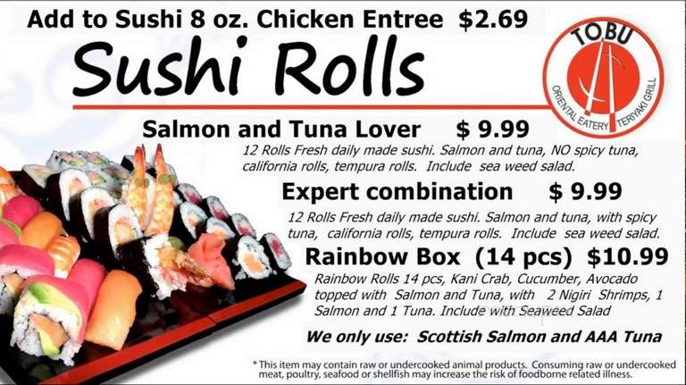 Tobu - Boca Raton, FL menu_pic
