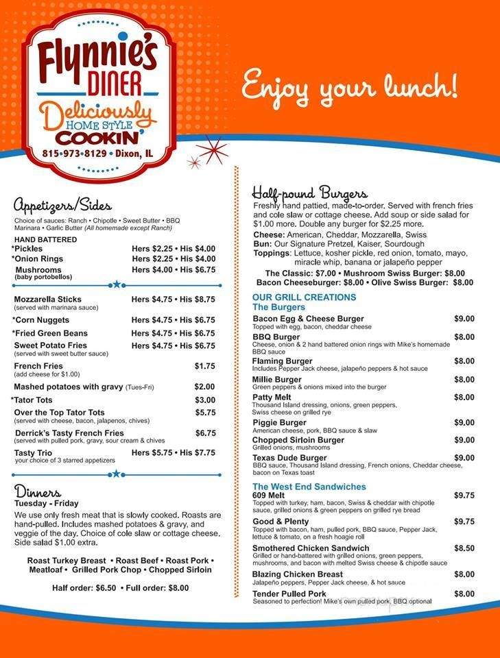 Flynnie's - Dixon, IL menu_pic