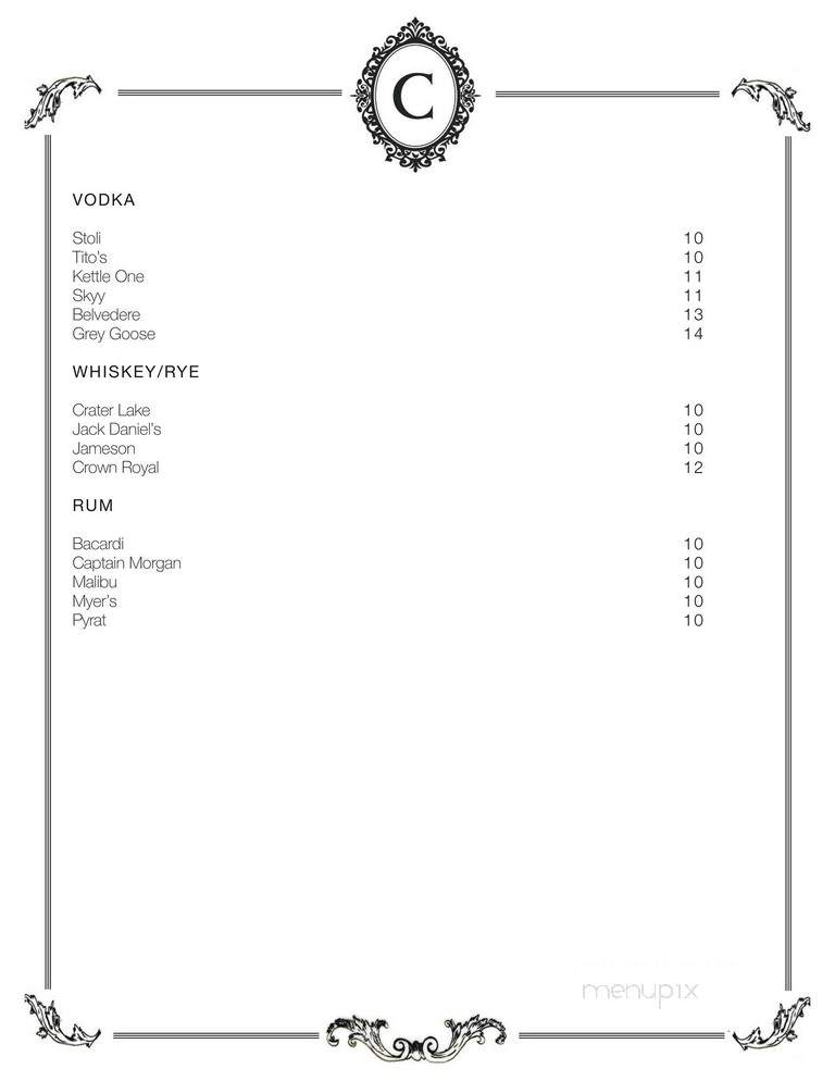 Caffe Concerto - Los Angeles, CA menu_pic