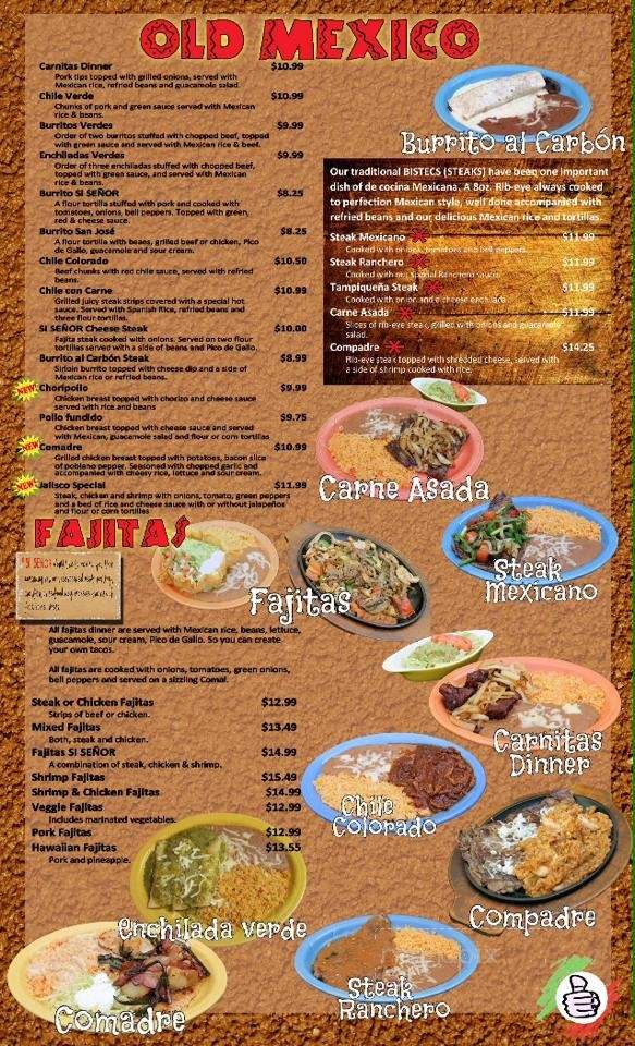 Si Senor Mex Mex Grill - Farmington, MO menu_pic