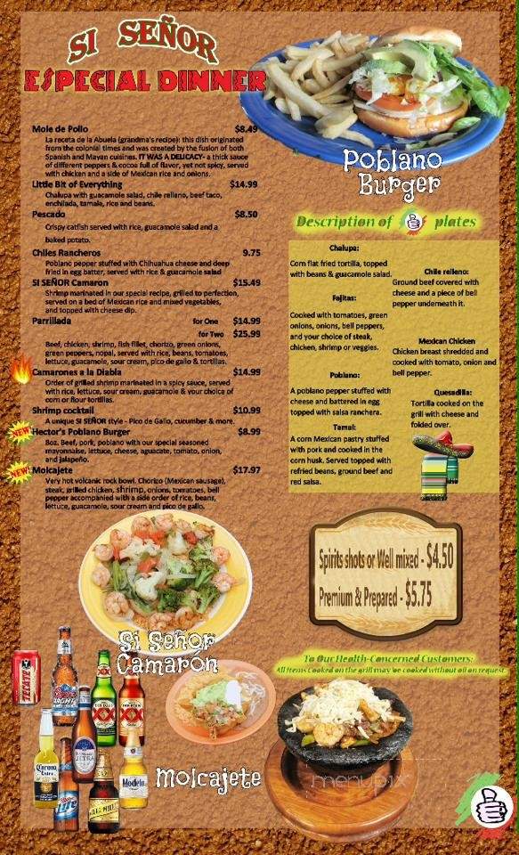 Si Senor Mex Mex Grill - Farmington, MO menu_pic