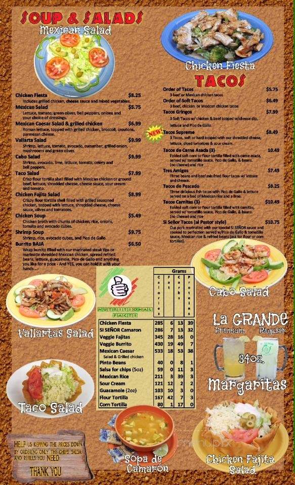 Si Senor Mex Mex Grill - Farmington, MO menu_pic