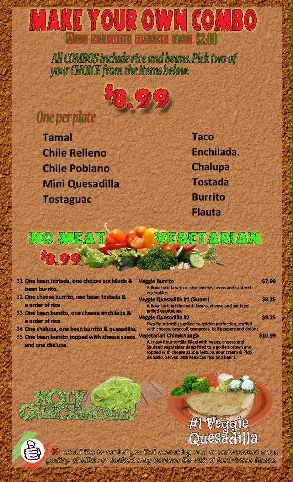 Si Senor Mex Mex Grill - Farmington, MO menu_pic