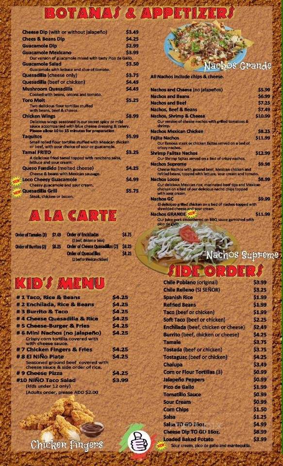Si Senor Mex Mex Grill - Farmington, MO menu_pic