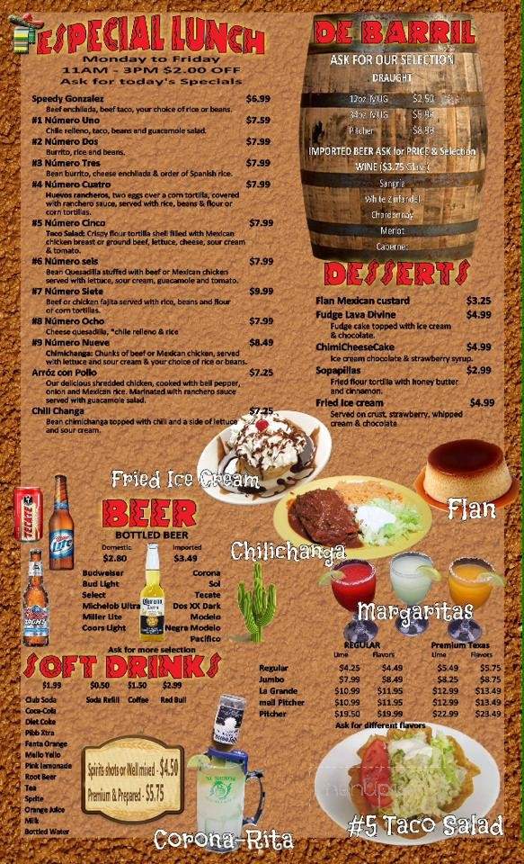 Si Senor Mex Mex Grill - Farmington, MO menu_pic