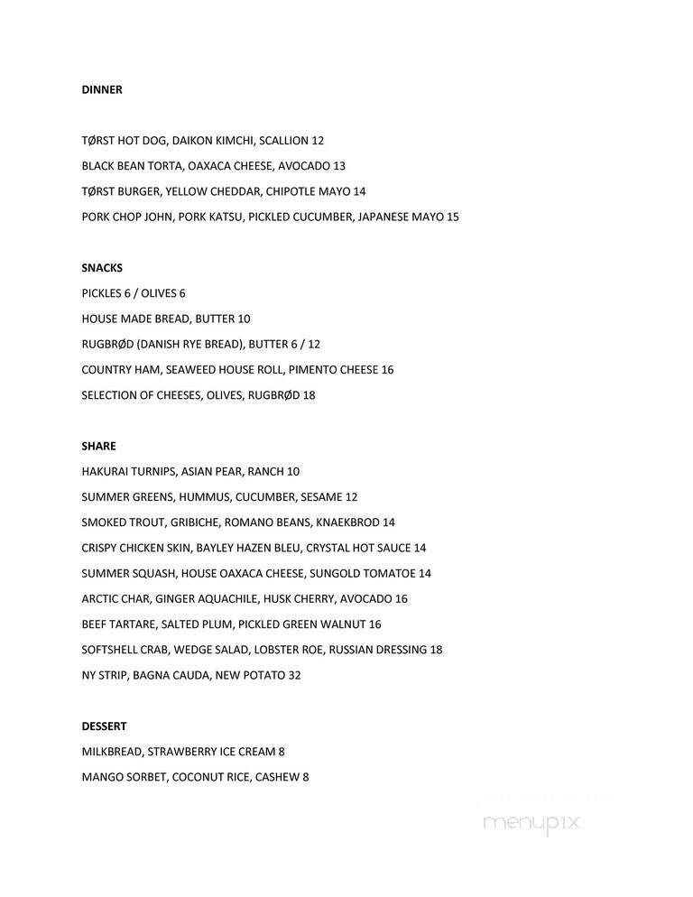 Torst - Brooklyn, NY menu_pic