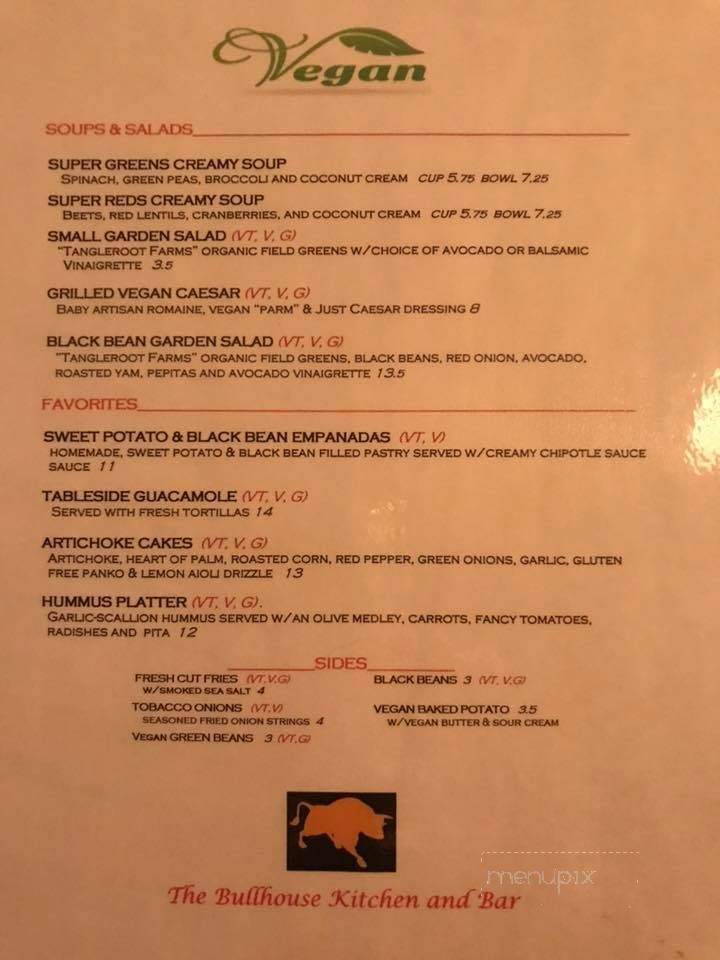 The Bullhouse - Chestertown, NY menu_pic