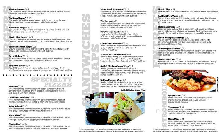 Hi-Scores/the Players Club - Henderson, NV menu_pic