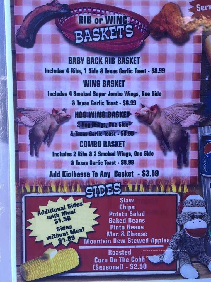 Mike's Tackside Bar-B-Q - Blue Ridge, GA menu_pic