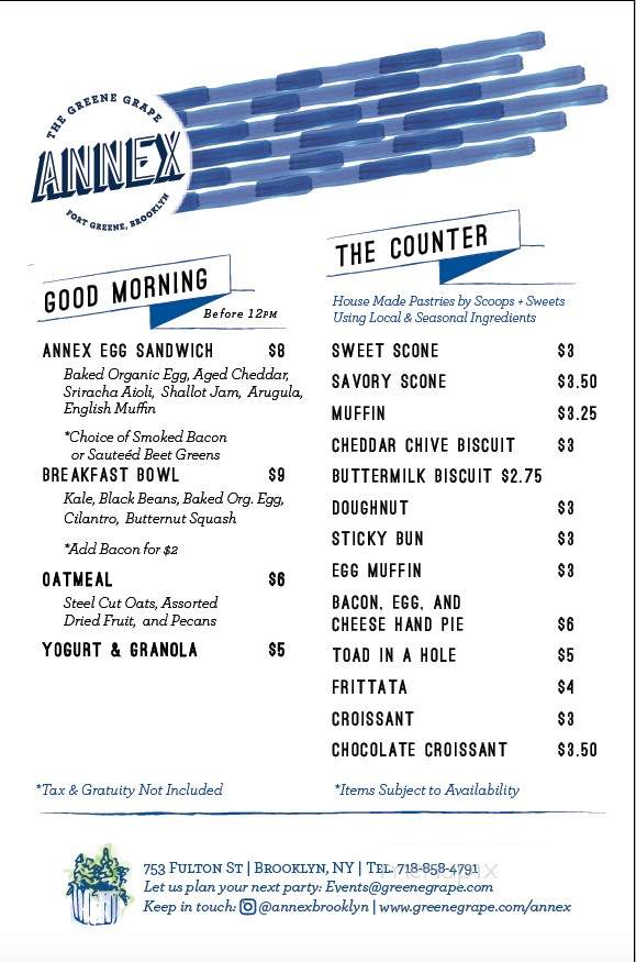 Greene Grape Annex - Brooklyn, NY menu_pic