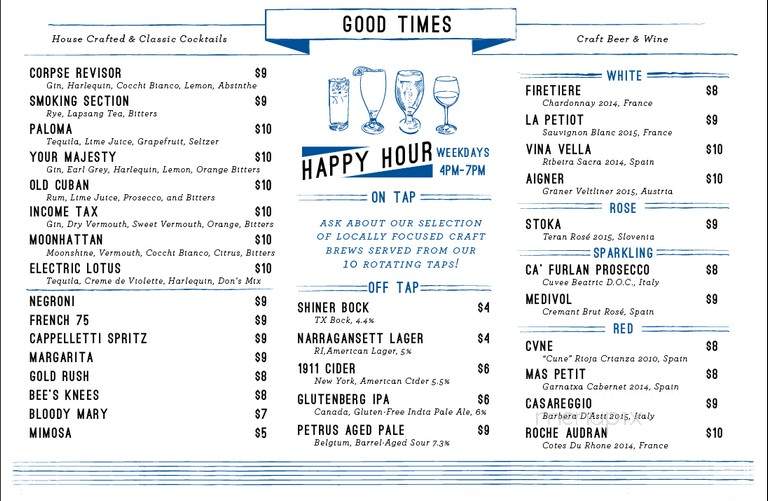 Greene Grape Annex - Brooklyn, NY menu_pic