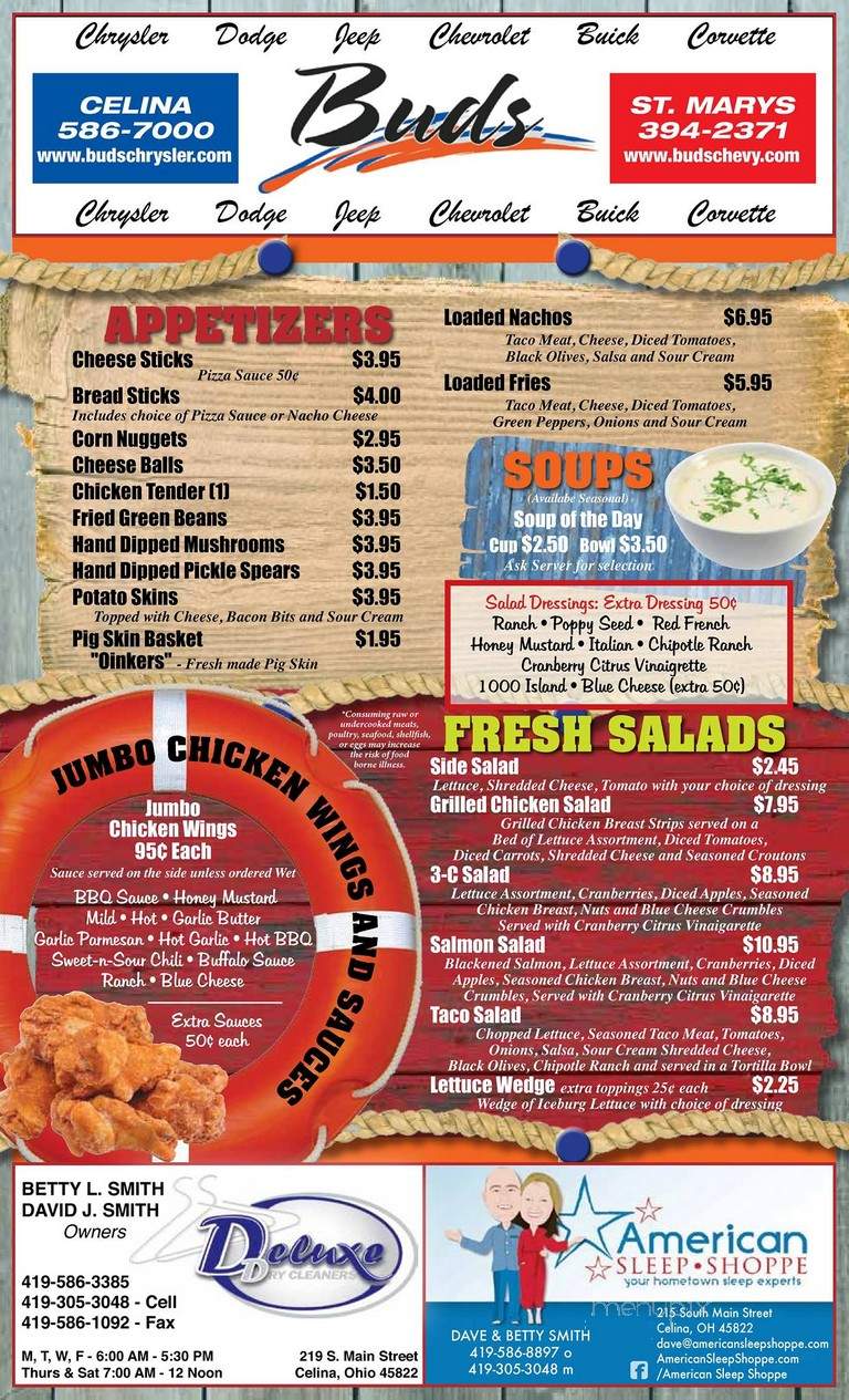 Beach Point - Celina, OH menu_pic
