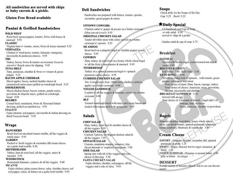 Pumphouse Cafe and Latts - Deadwood, SD menu_pic