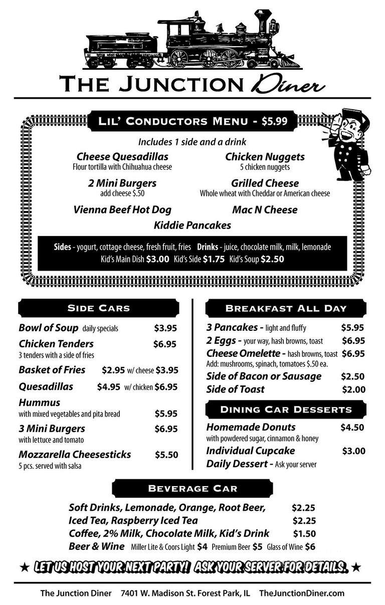 The Junction Diner - Forest Park, IL menu_pic
