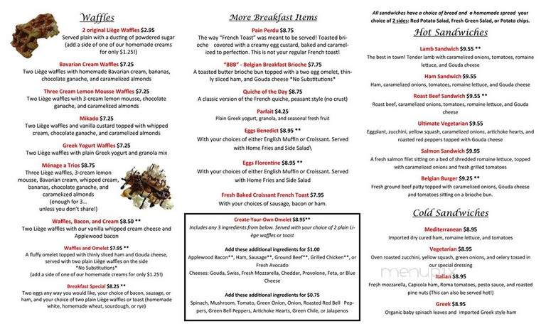 A Bite of Belgium - Las Cruces, NM menu_pic