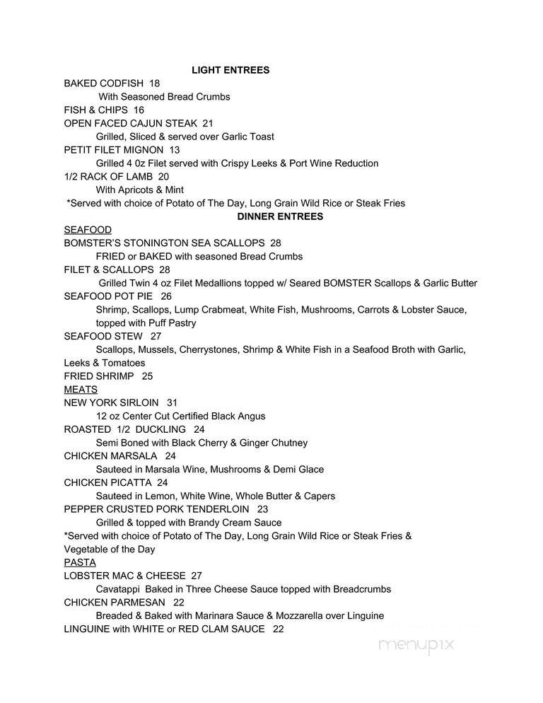 The Grille On 1 - Stonington, CT menu_pic