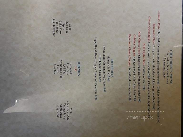 Senor Chacho's Cantina and Grill - Garland, TX menu_pic