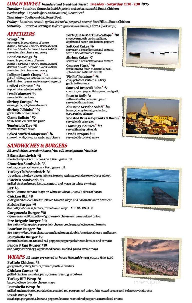 Europa Restaurant - Ludlow, MA menu_pic