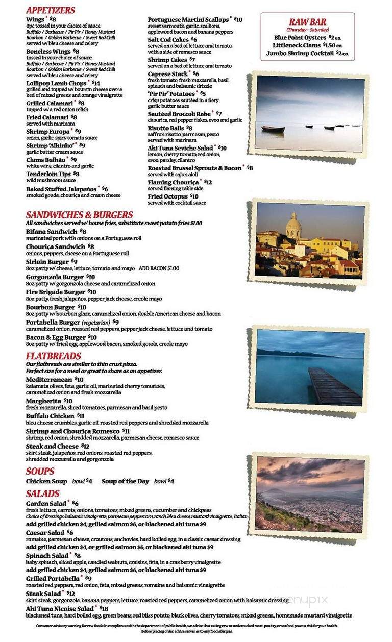 Europa Restaurant - Ludlow, MA menu_pic