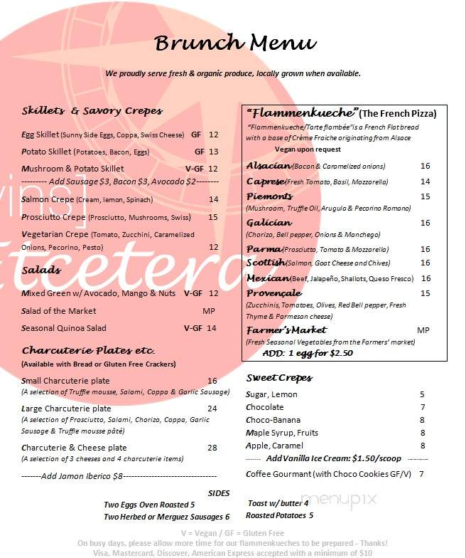 Etcetera Wine Bar - San Francisco, CA menu_pic