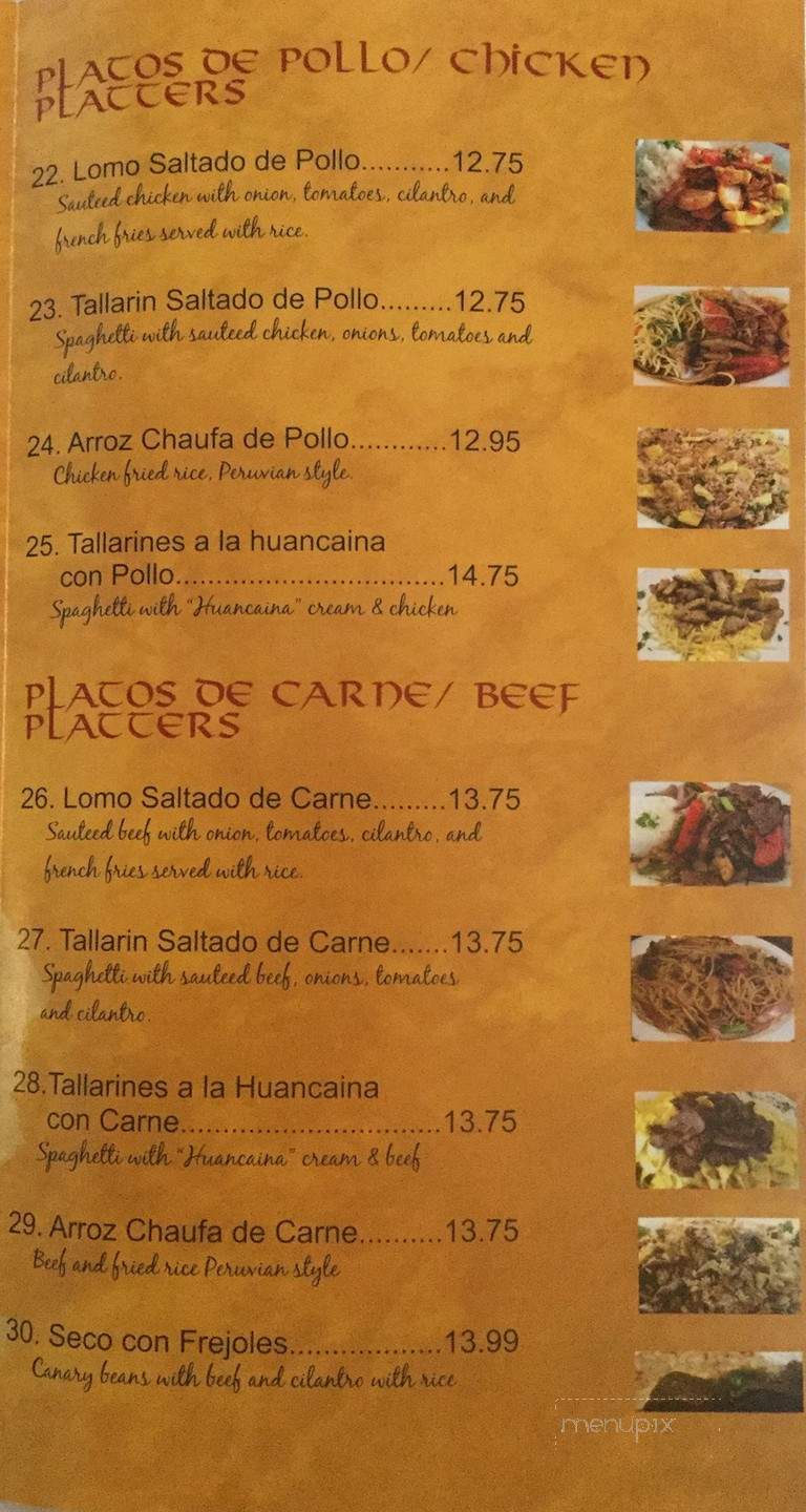 Incas Restaurant - Key West, FL menu_pic
