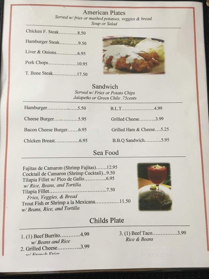 Benji's Restaurant - Deming, NM menu_pic