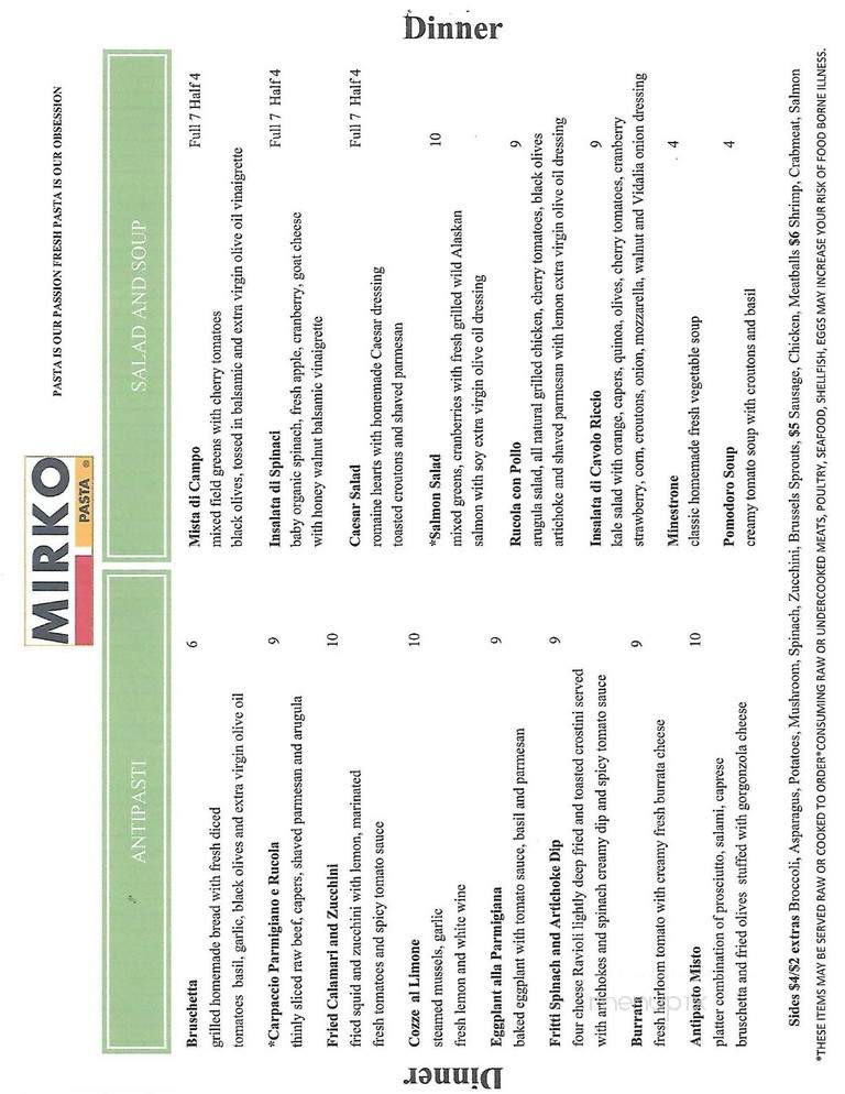 Mirko Pasta - Mobile, AL menu_pic