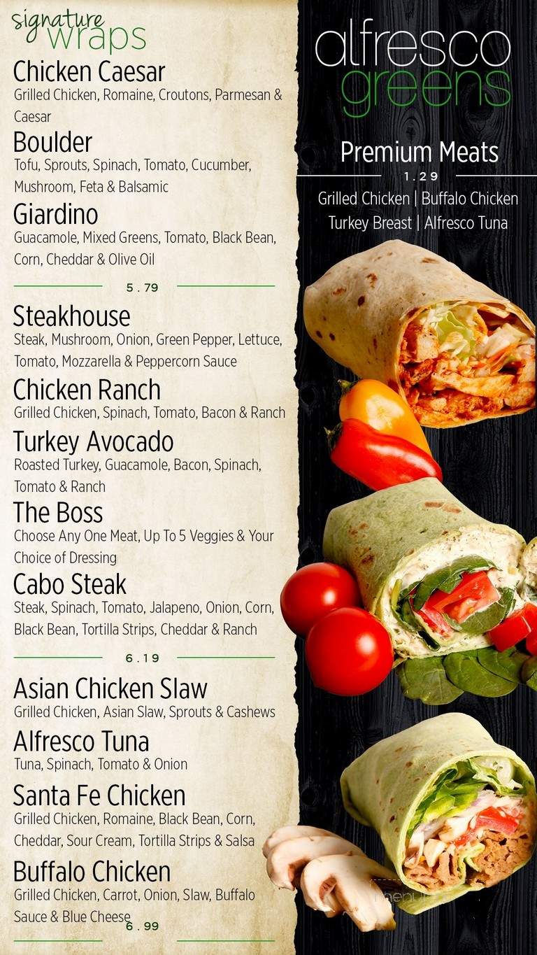 Alfresco Greens - Denver, CO menu_pic