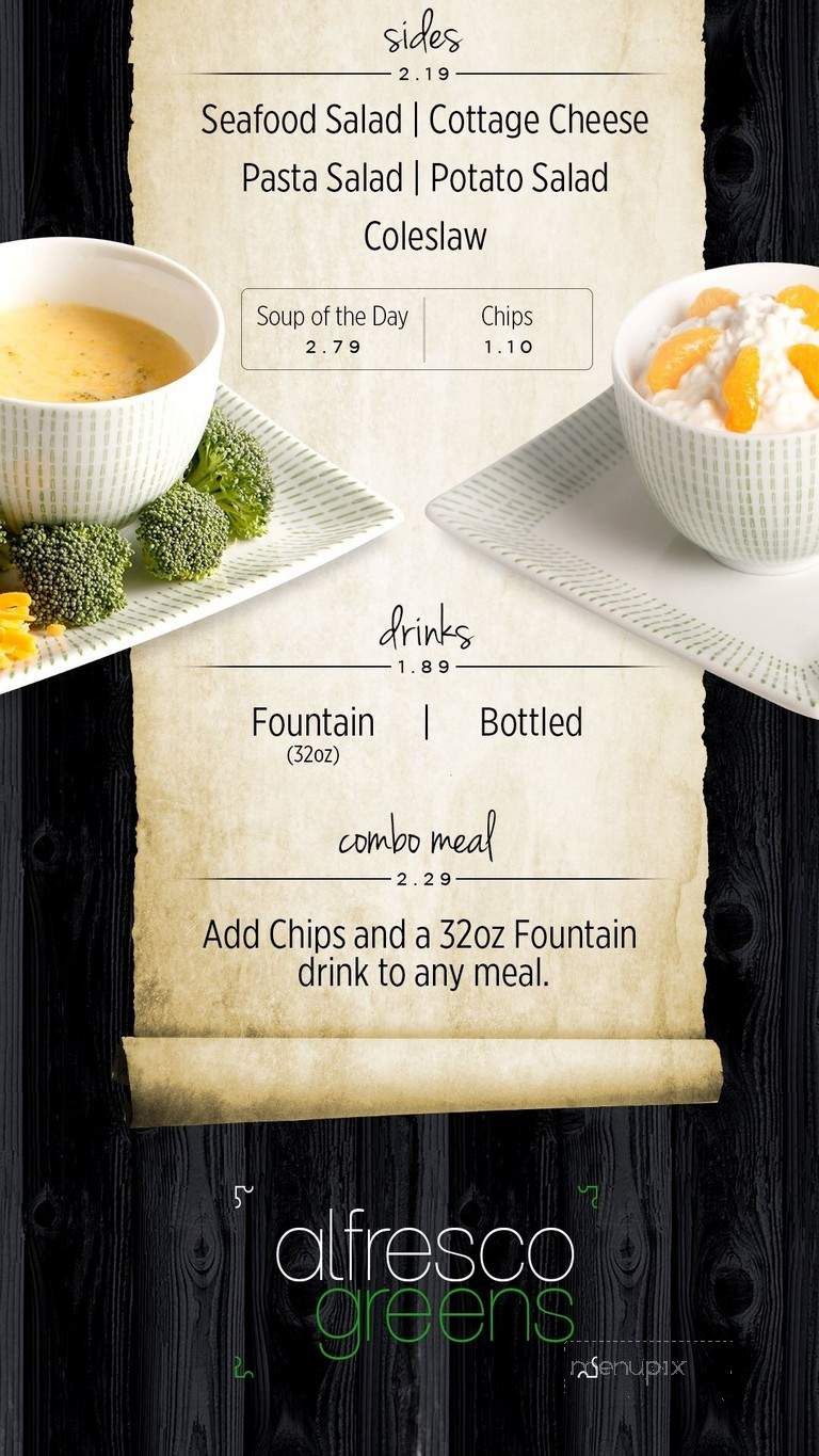 Alfresco Greens - Denver, CO menu_pic