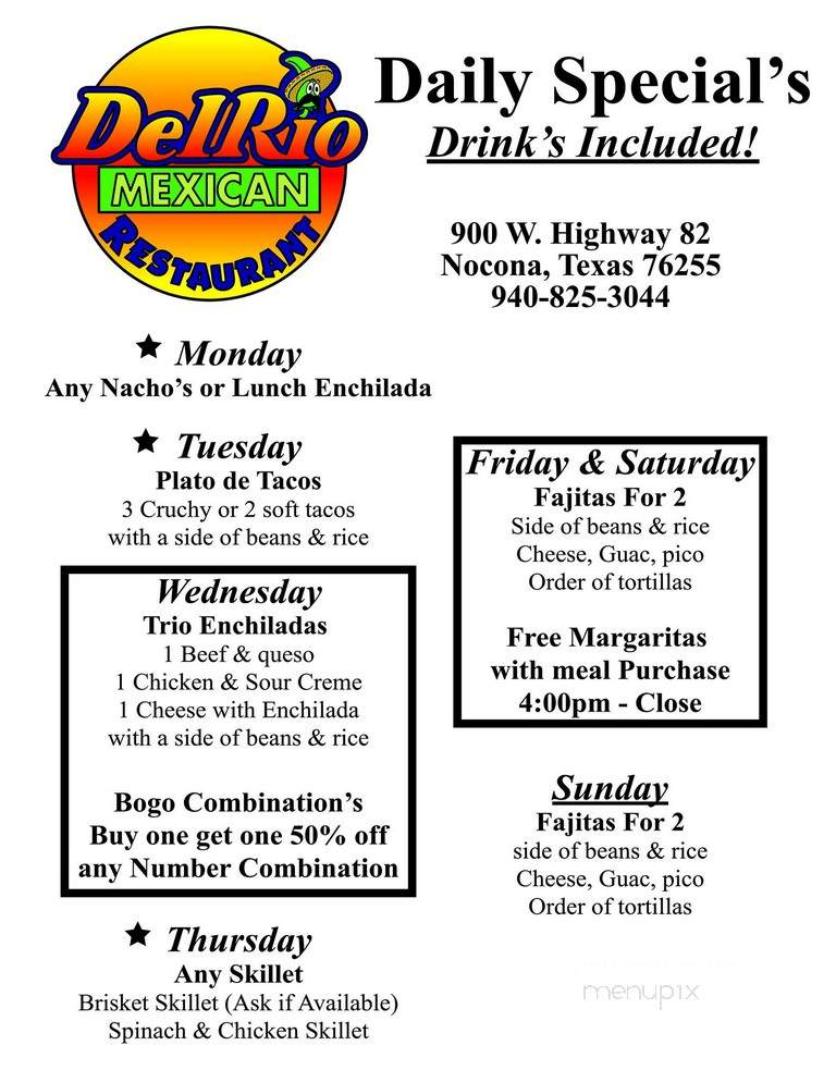 Del Rio Mexican Restaurant - Nocona, TX