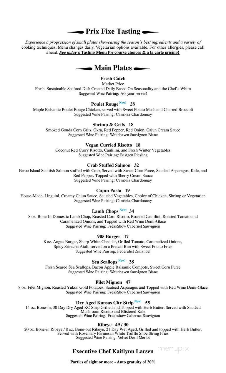 Menu of Le Bistro in Huntington, WV 25701