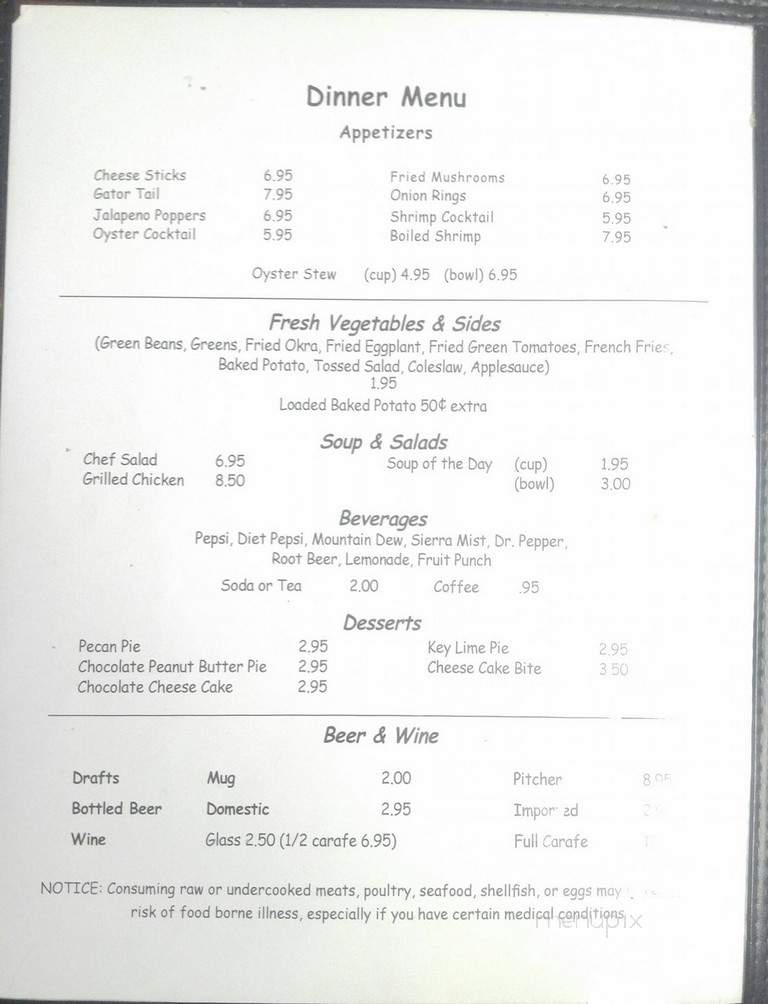 Bradley's - Palatka, FL menu_pic