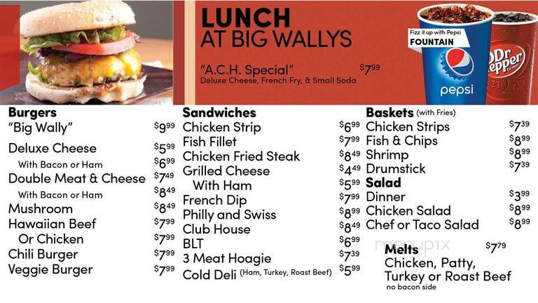 Big Wally's - Coulee City, WA menu_pic