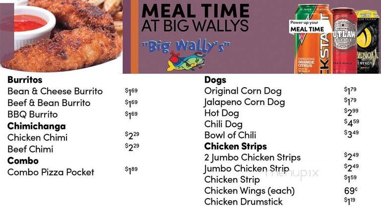 Big Wally's - Coulee City, WA menu_pic