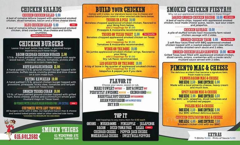 Smokin' Thighs - Nashville, TN menu_pic