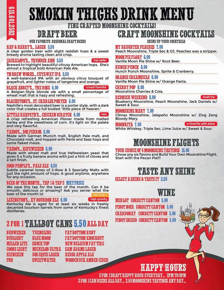 Smokin' Thighs - Nashville, TN menu_pic