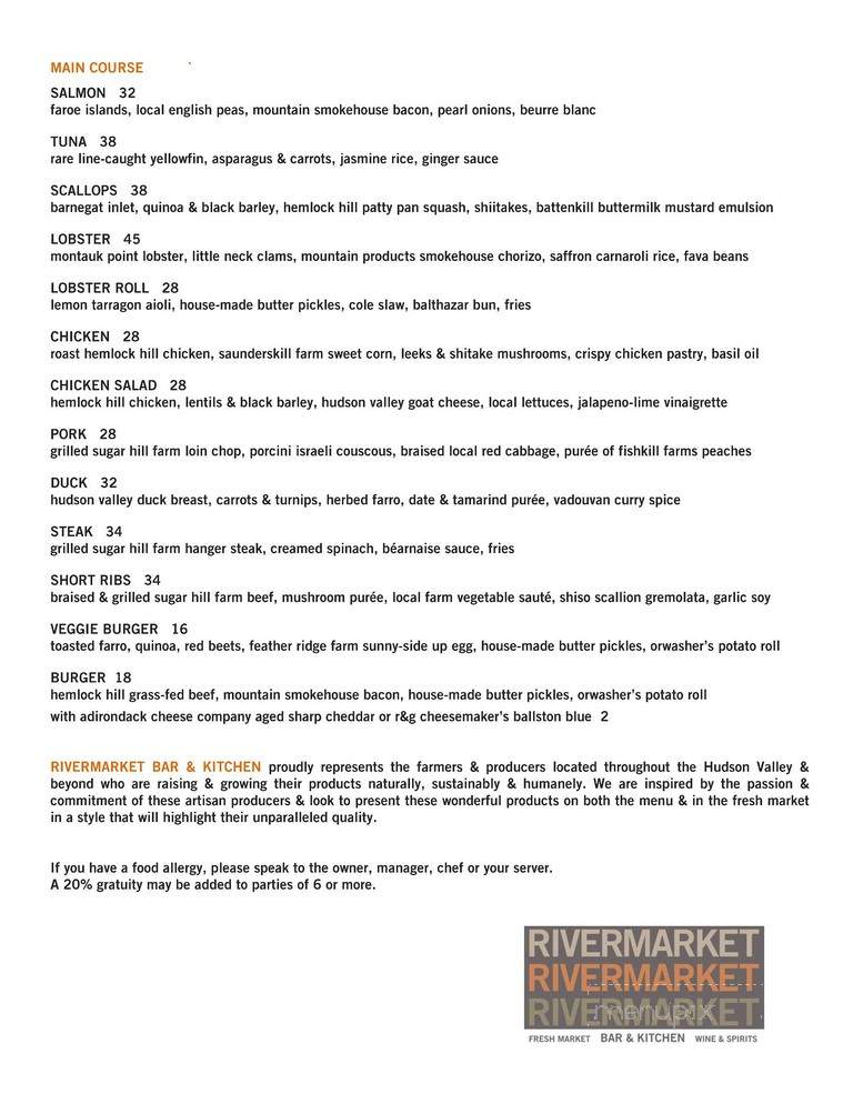 Rivermarket Bar & Kitchen - Tarrytown, NY