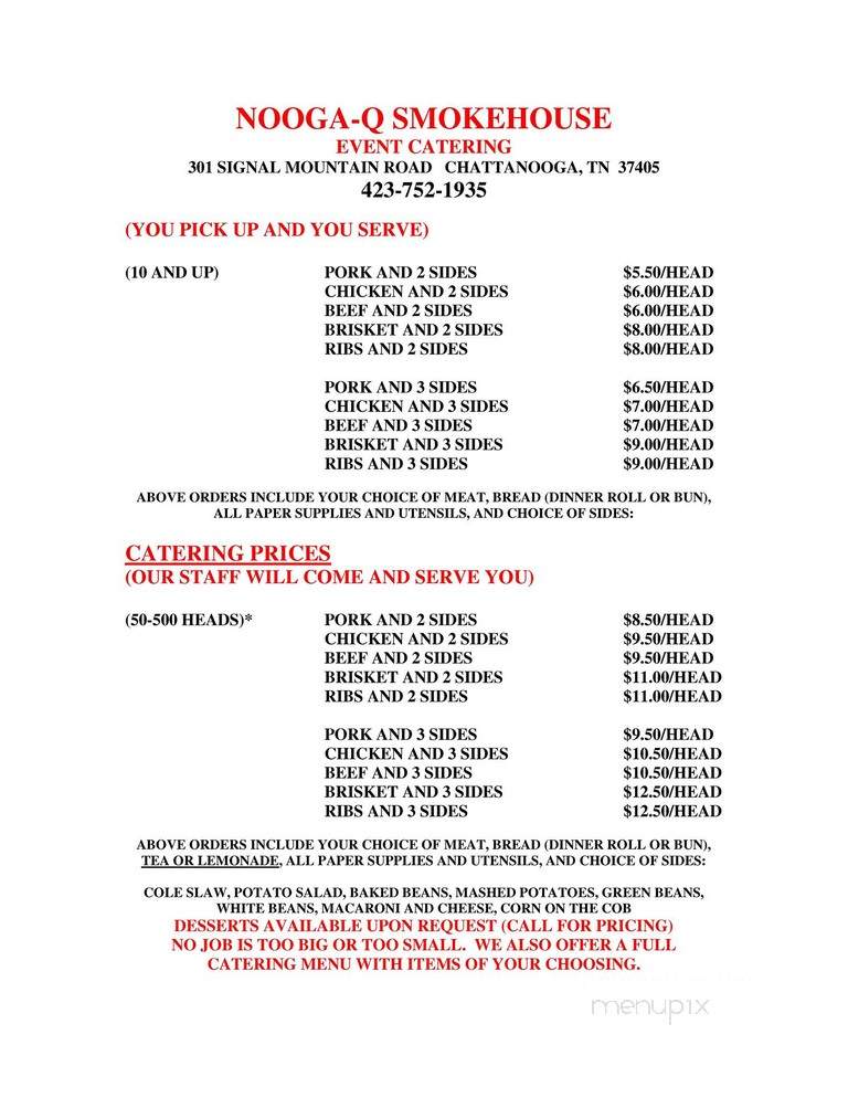 Nooga-q - Chattanooga, TN menu_pic