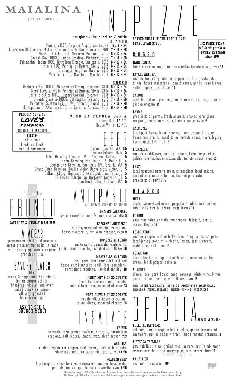 Whole Pie Pizza - Pullman, WA menu_pic