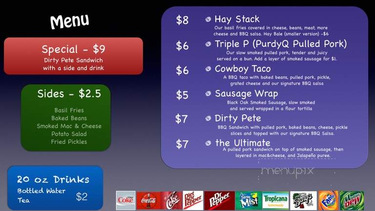 Purdy Q Mobile Smoke Pit - Stillwater, OK menu_pic
