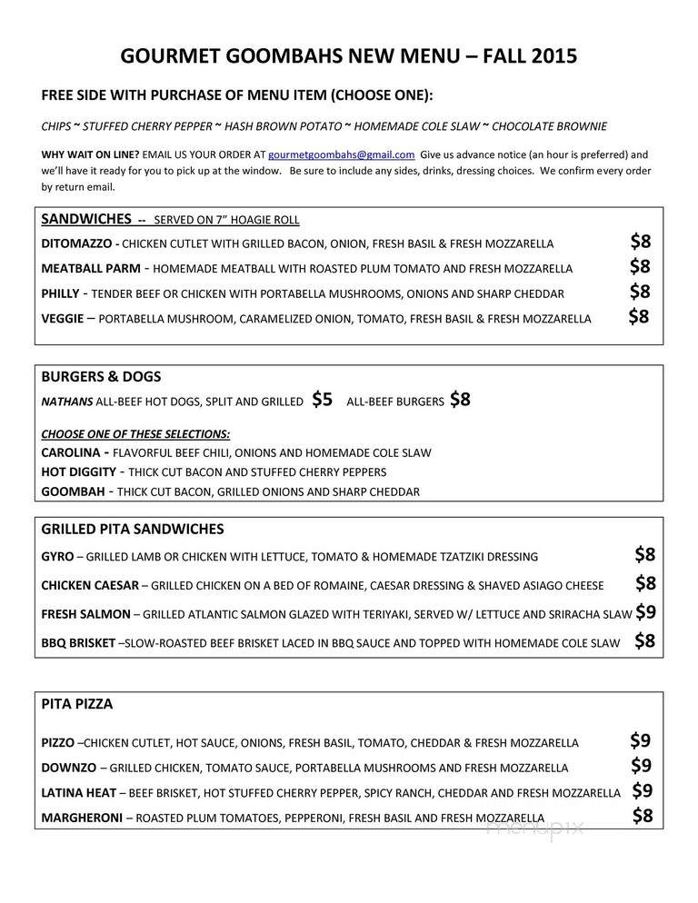 Gourmet Goombahs - Fort Mill, SC menu_pic