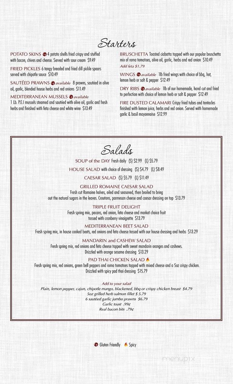 Anthonys Classic Grill - Vermilion, AB menu_pic
