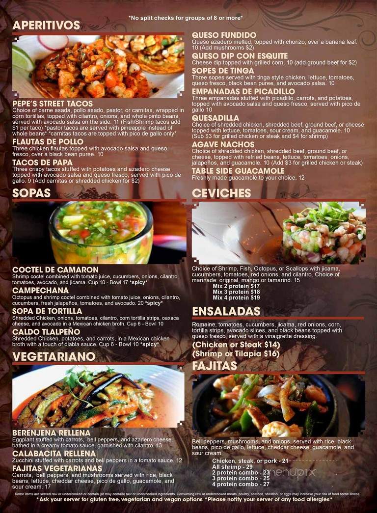100% de Agave - Denver, CO menu_pic