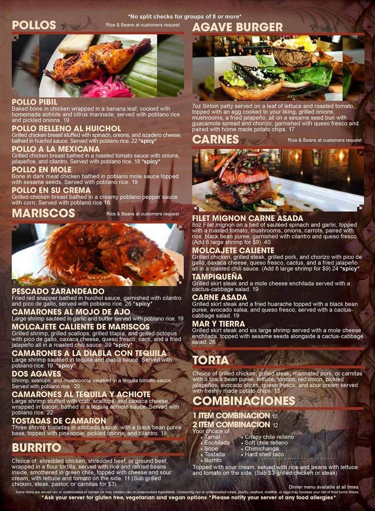 100% de Agave - Denver, CO menu_pic