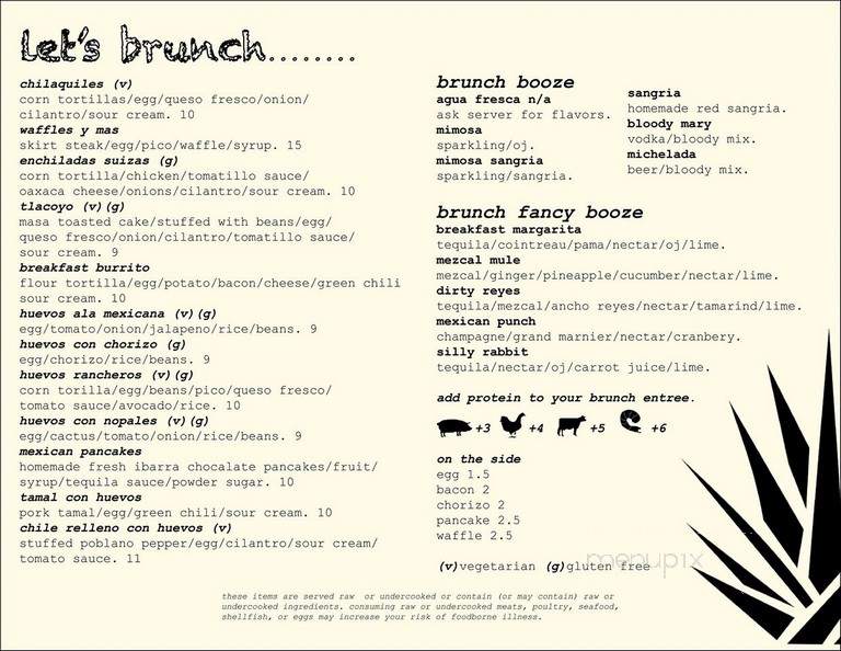 100% de Agave - Denver, CO menu_pic