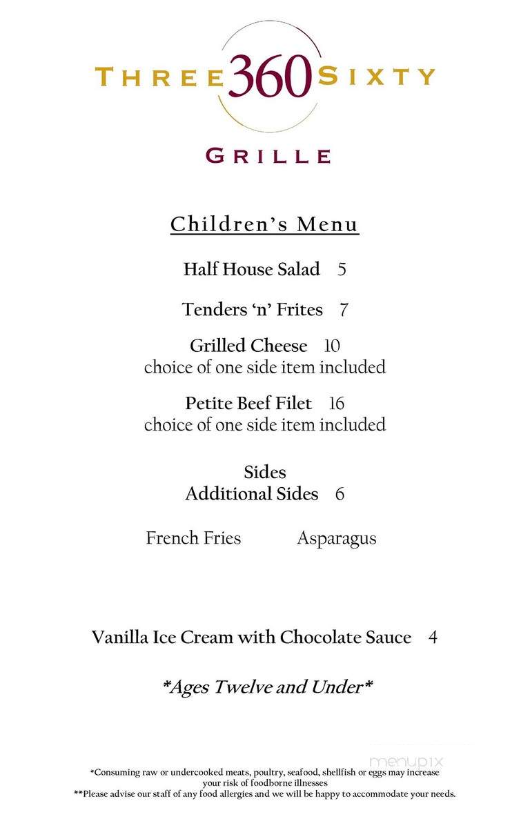 360 Grille - Florence, AL menu_pic