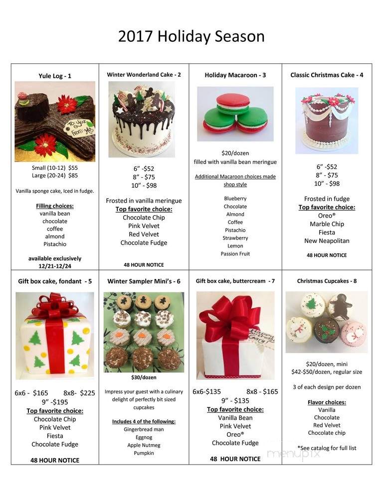 A Sweet Design - Granada Hills, CA menu_pic