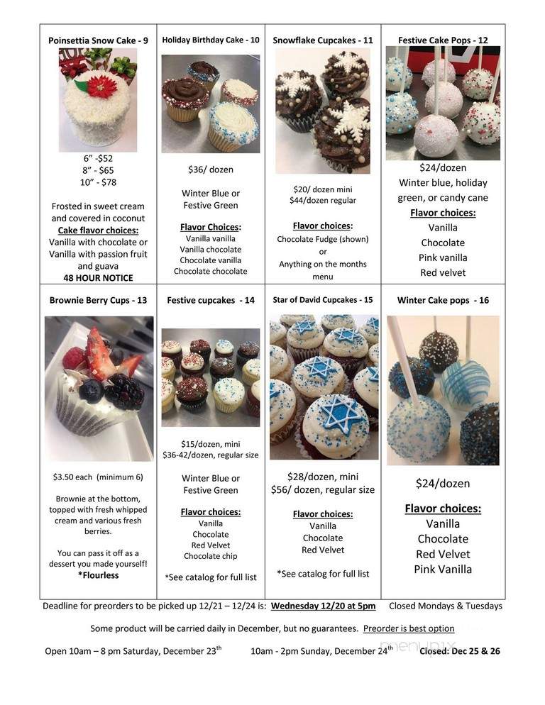 A Sweet Design - Granada Hills, CA menu_pic